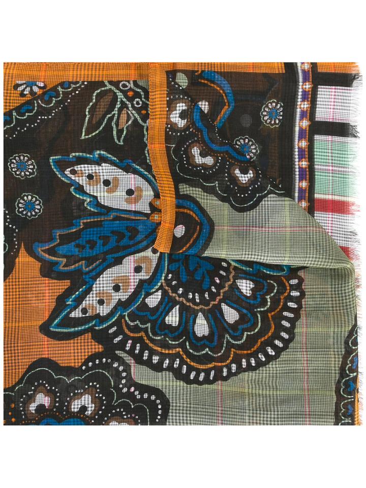 Etro - Frayed Edge Scarf - Men - Modal - One Size, Orange, Modal