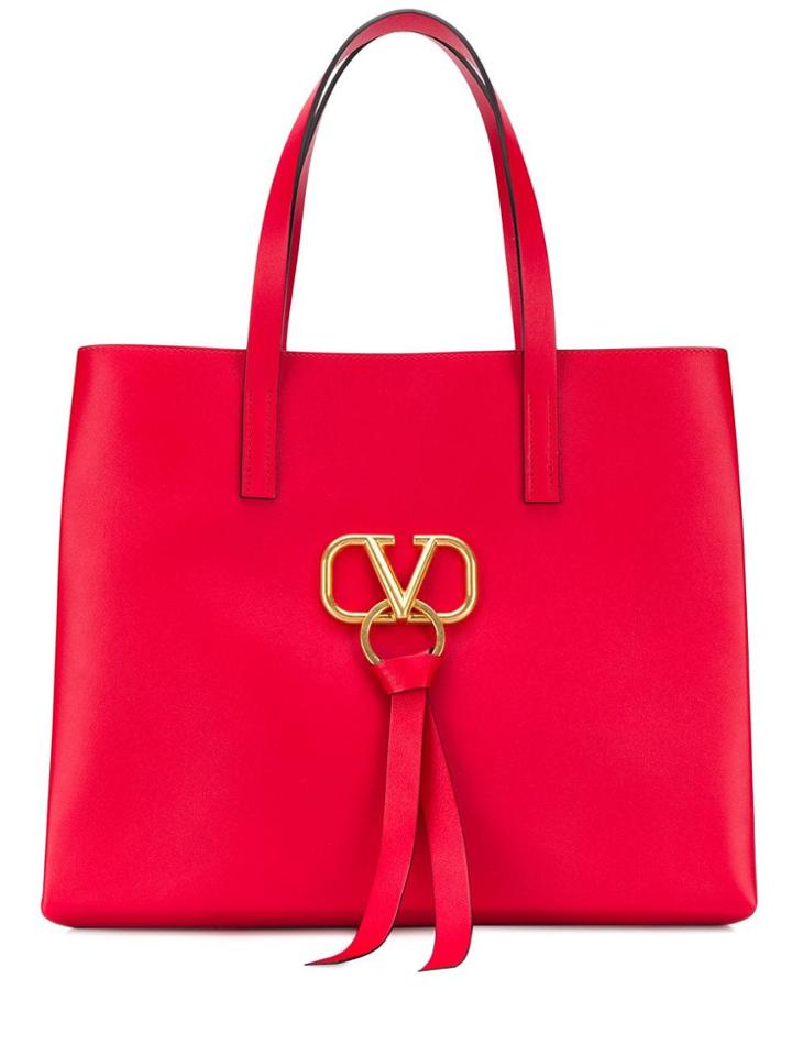 Valentino Valentino Garavani Logo Tote - Red