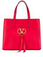 Valentino Valentino Garavani Logo Tote - Red