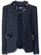 Msgm Embellished Tweed Jacket - Black