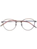 Bottega Veneta Eyewear Thin Round Frame Glasses - Brown