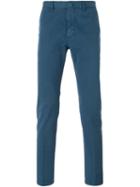 Etro Classic Slim Chinos, Men's, Size: 48, Blue, Cotton/spandex/elastane