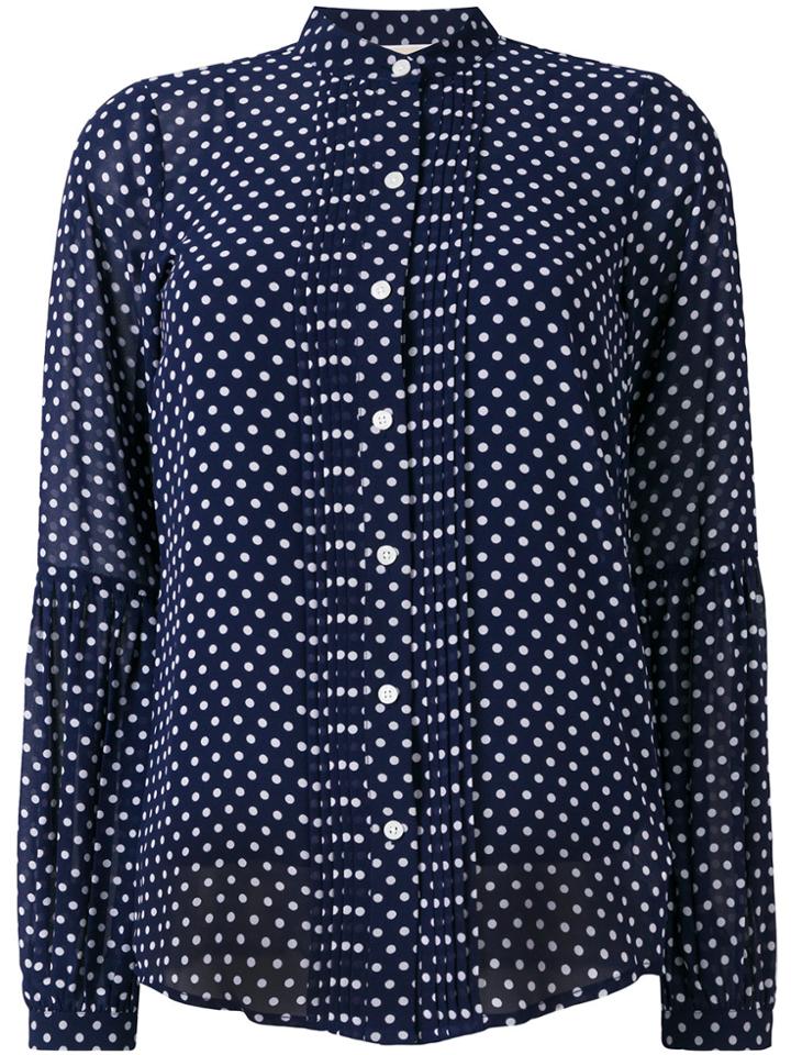 Michael Michael Kors Polka Dot Sheer Shirt - Blue