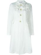 Comme Des Garçons Comme Des Garçons Gathering Detail Coat, Women's, Size: Large, White, Polyester