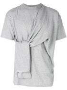 Y / Project Oversized Tie Detail T-shirt - Grey