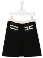 Elisabetta Franchi La Mia Bambina Logo Print Skirt - Black