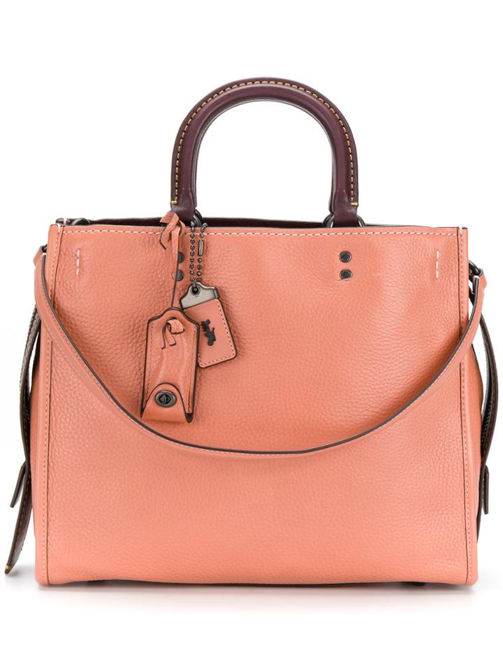 Coach Fold Over Tote Bag - Brown
