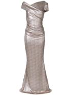 Talbot Runhof One Shoulder Long Dress - Nude & Neutrals