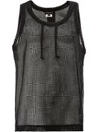Comme Des Garçons Homme Plus Open Knit Vest, Men's, Size: Large, Black, Cotton/polyester