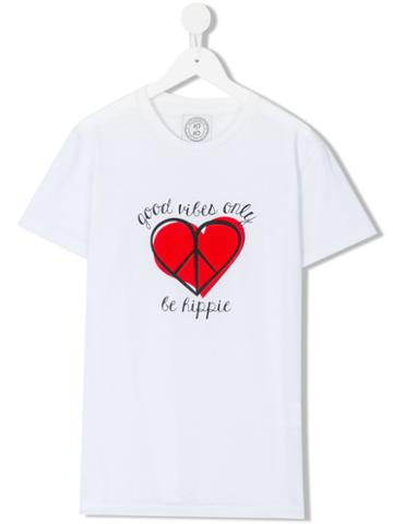 10x10 An Italian Theory Kids - Heart Print T-shirt - Kids - Cotton - 14 Yrs, White
