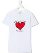 10x10 An Italian Theory Kids - Heart Print T-shirt - Kids - Cotton - 14 Yrs, White