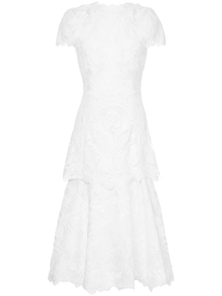 Jonathan Simkhai Lace-embroidered Midi Dress - White