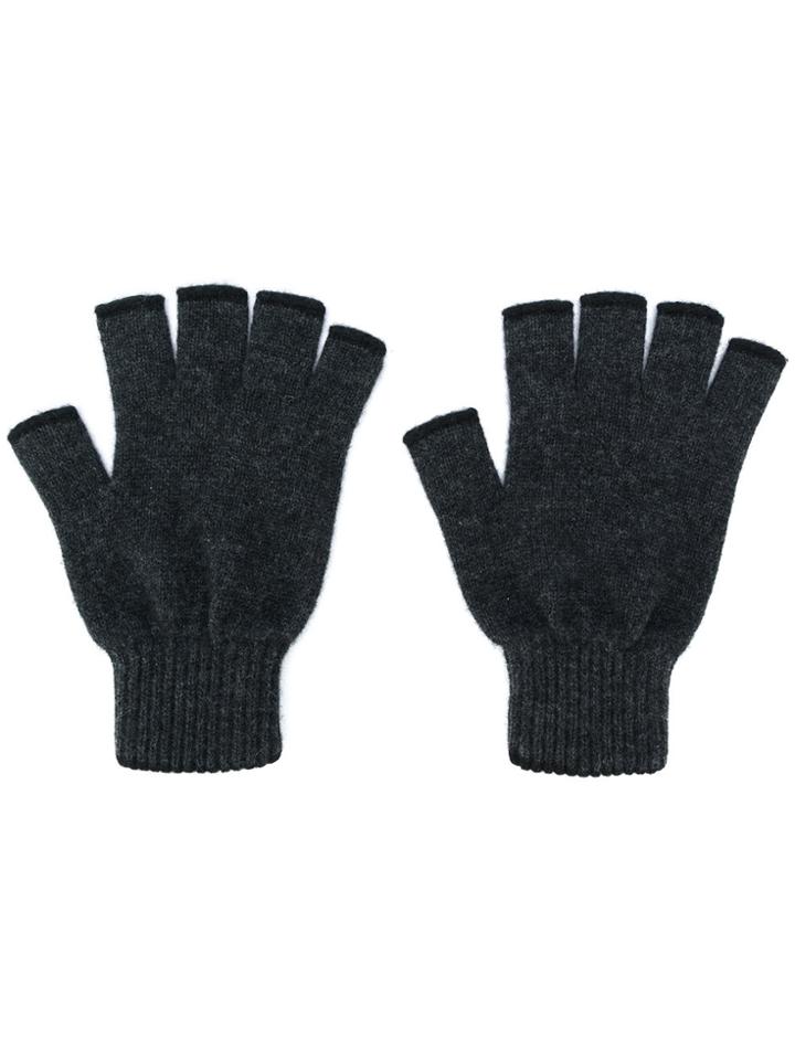 Pringle Of Scotland Fingerless Gloves - Grey