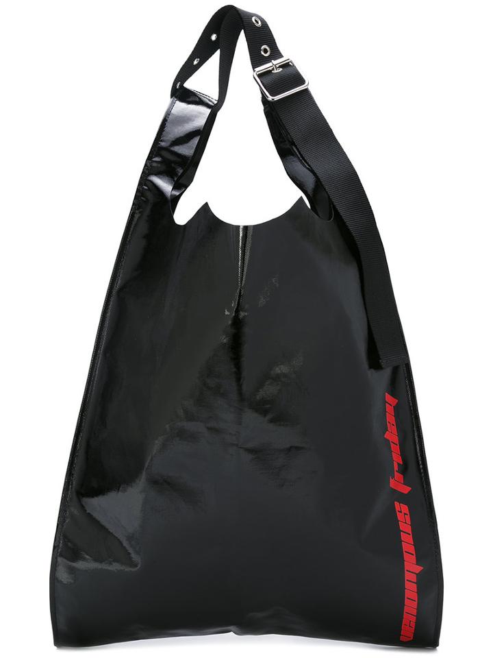 Raf Simons - Printed Slouchy Tote - Men - Plastic - One Size, Black, Plastic