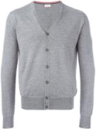 Moncler Classic V-neck Cardigan, Men's, Size: Small, Grey, Virgin Wool