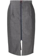 Toga Zip Detail Pencil Skirt - Grey