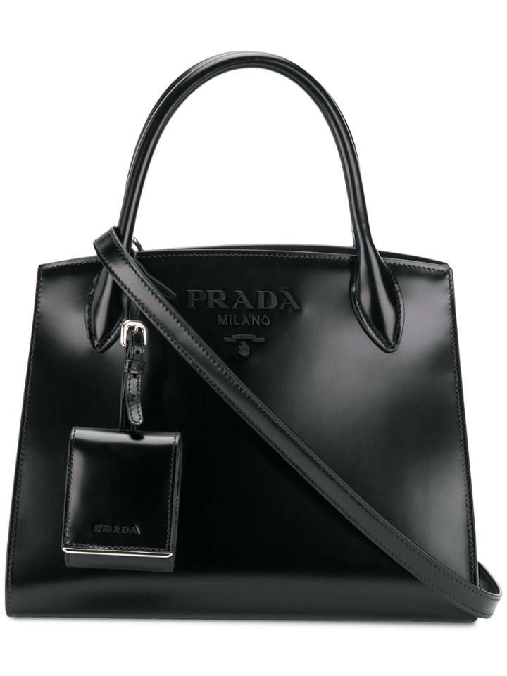 Prada Monochrome Paradigme Tote Bag - Black