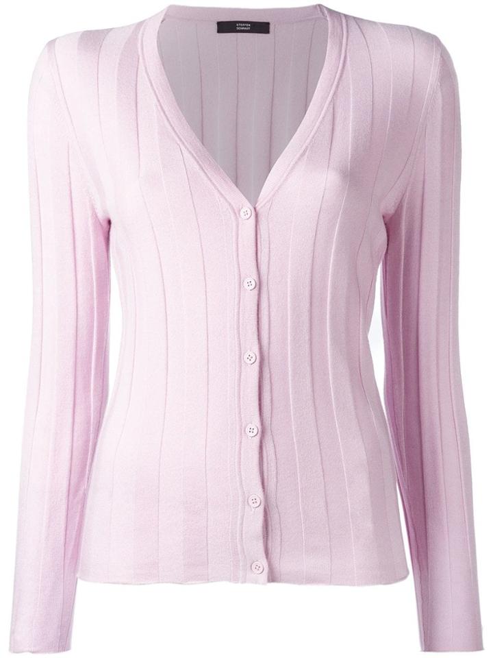 Steffen Schraut Luxury Ribbed Cardigan - Pink