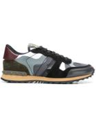 Valentino Rockrunner Camouflage Low-top Sneakers - Grey