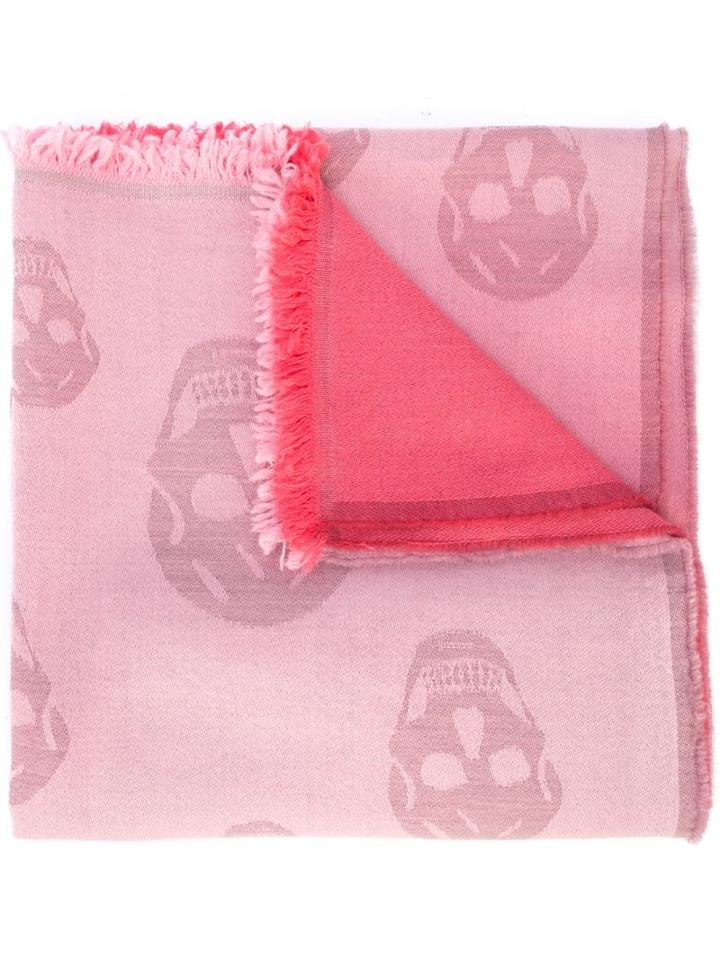 Alexander Mcqueen Gradient Skull Scarf - Pink