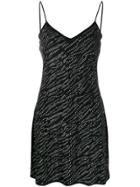 Michael Kors Collection Rhinestone Detail Slip Dress - Black