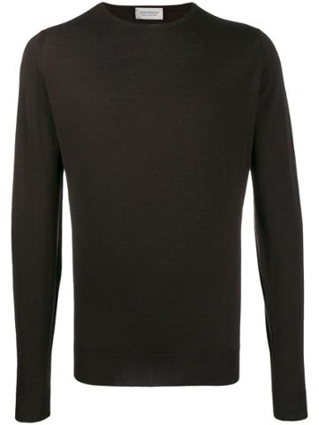 John Smedley Lundy Crew Neck Sweater - Brown