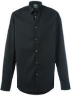 Kenzo Cutaway Collar Shirt, Men's, Size: 41, Black, Cotton/spandex/elastane
