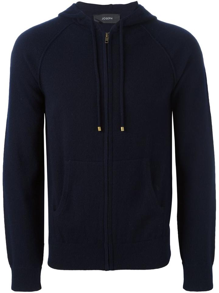 Joseph Zip Up Hoodie, Men's, Size: Small, Blue, Cashmere