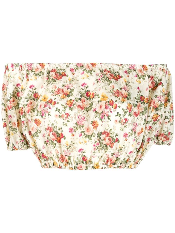 Forte Dei Marmi Couture Cropped Printed Top - Neutrals