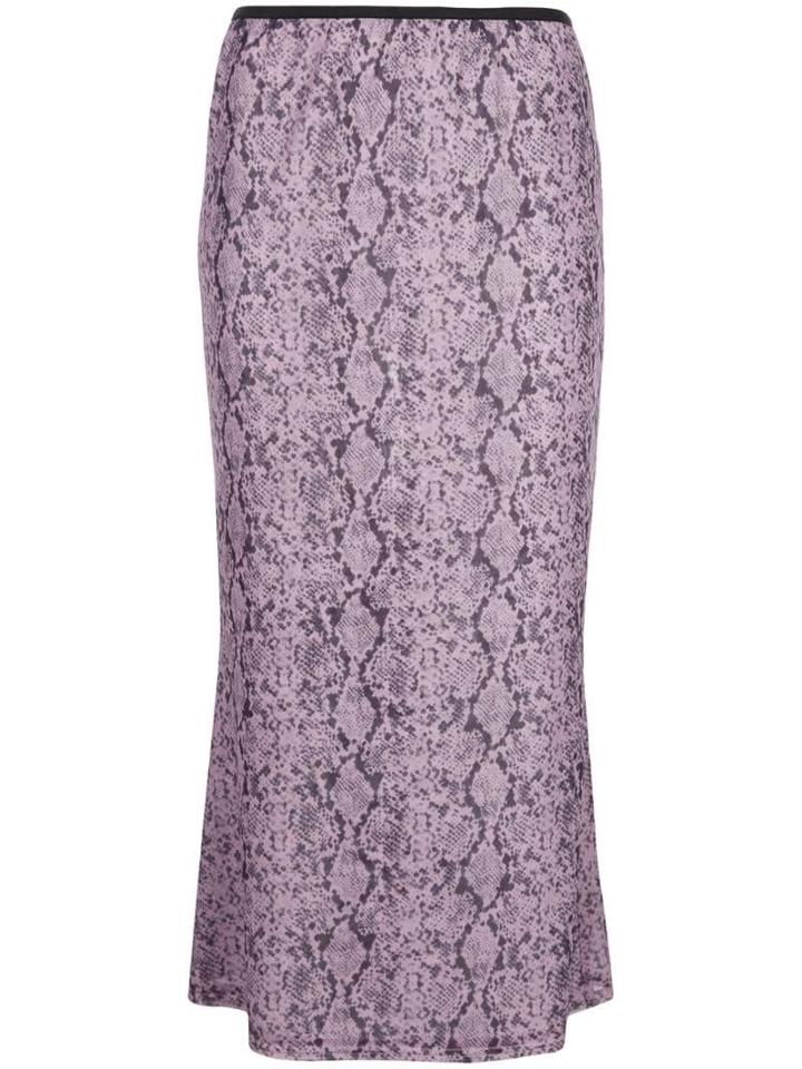 Cinq A Sept Python Print Midi Skirt - Multicolour
