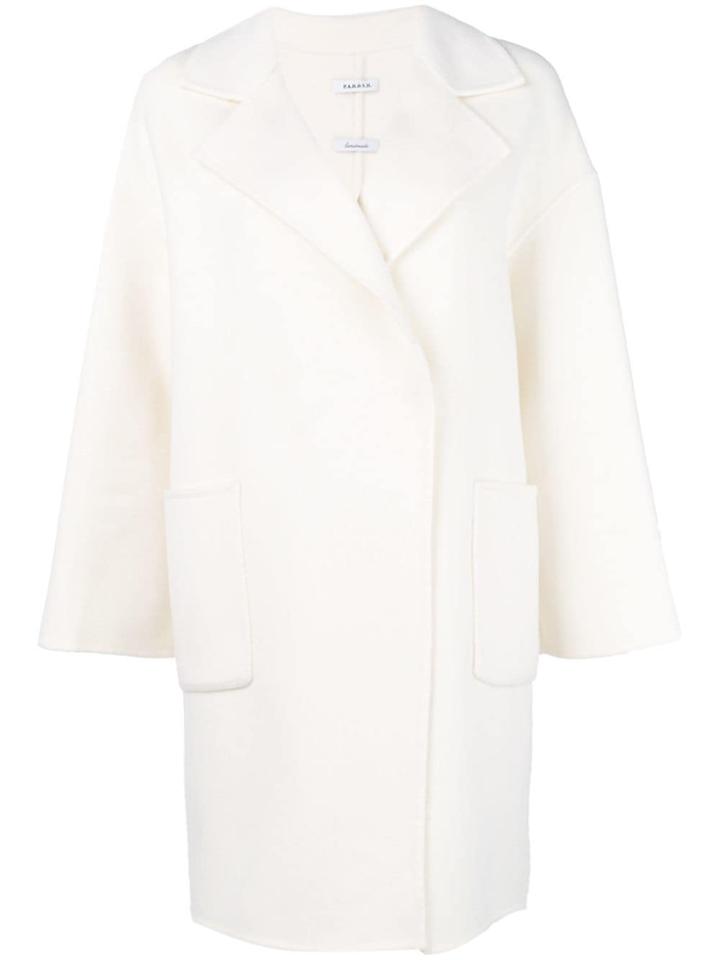 P.a.r.o.s.h. Double Breasted Midi Coat - White