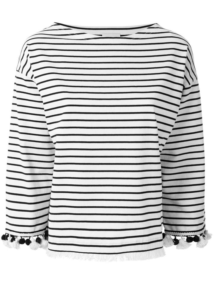 Moncler Striped Top, Women's, Size: Small, Nude/neutrals, Cotton