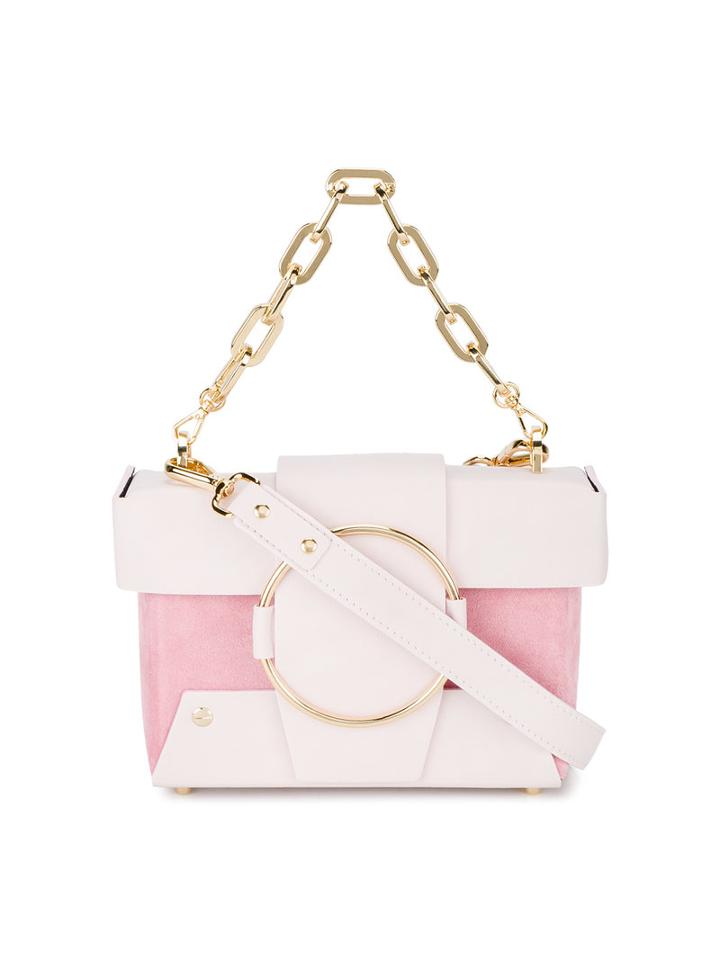 Yuzefi - Asher Cross Body Bag - Women - Leather/suede/metal - One Size, Pink/purple, Leather/suede/metal