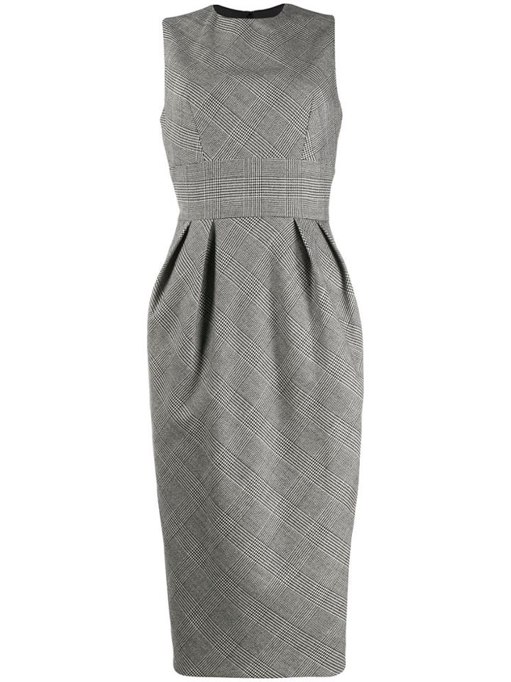 Alexandre Vauthier Glen Check Sheath Dress - Black