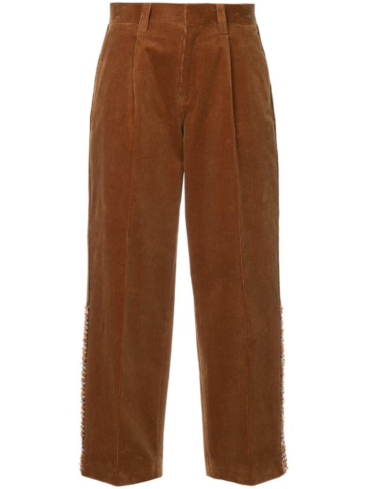 Coohem Tweed Corduroy Trousers - Brown