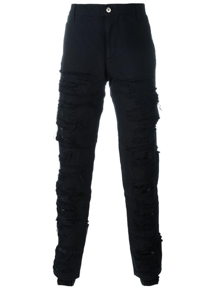 Hood By Air Canvas Shredded Pants - Black