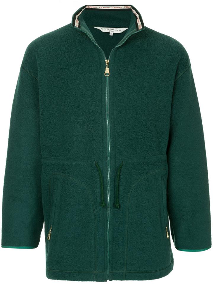 Christian Dior Vintage Back Logo Fleece Jacket - Green