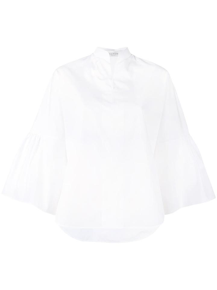 Valentino Bell Sleeve Blouse, Women's, Size: 38, White, Cotton