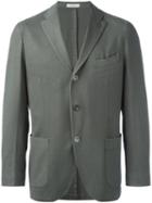 Boglioli Button Single Breasted Blazer, Men's, Size: 52, Green, Wool