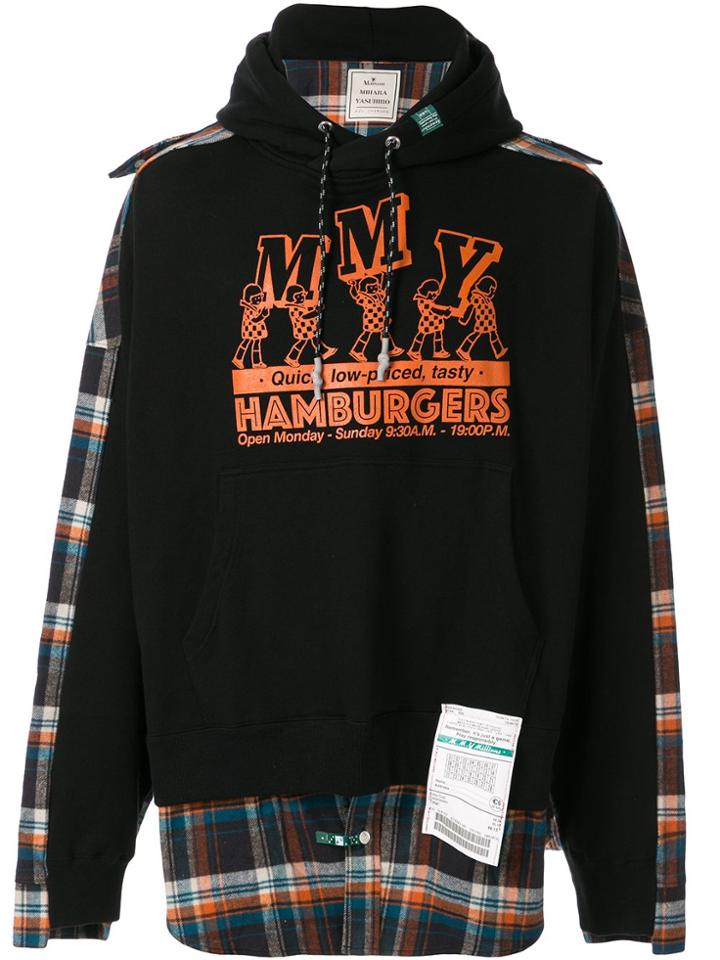 Maison Mihara Yasuhiro Deconstructed Shirt Hoodie - Black