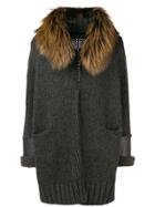 Fabiana Filippi Fur-trim Fitted Cardigan - Brown