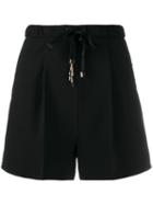 Elisabetta Franchi Bow Tie Short Shorts - Black