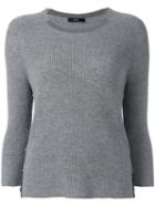 Diesel Round Neck Jumper, Women's, Size: Small, Grey, Nylon/rayon/wool/alpaca