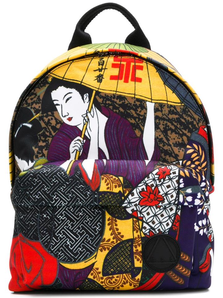 Mcq Alexander Mcqueen Printed Backpack - Black