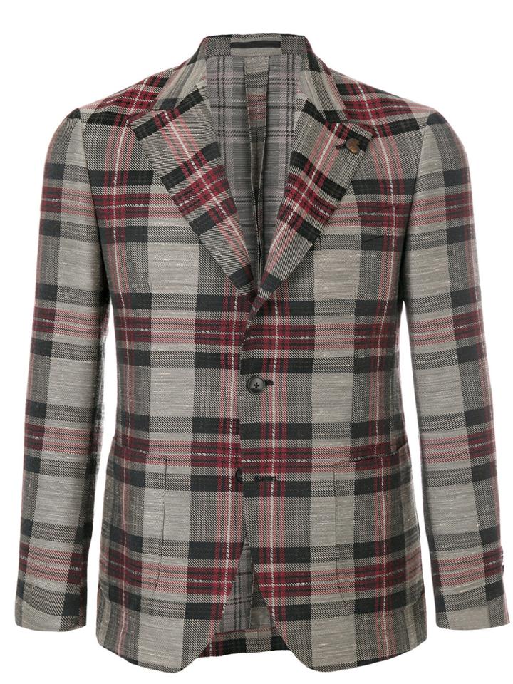 Gabriele Pasini Checkered Blazer - Nude & Neutrals