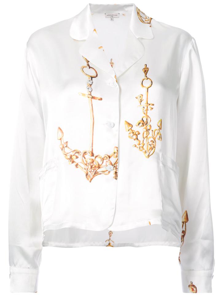 Natasha Zinko Loose Fit Printed Blouse - White