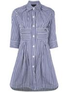 Rossella Jardini Striped Shirt Dress, Women's, Size: 42, Blue, Cotton