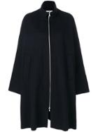 Hache Long Zipped Coat - Black