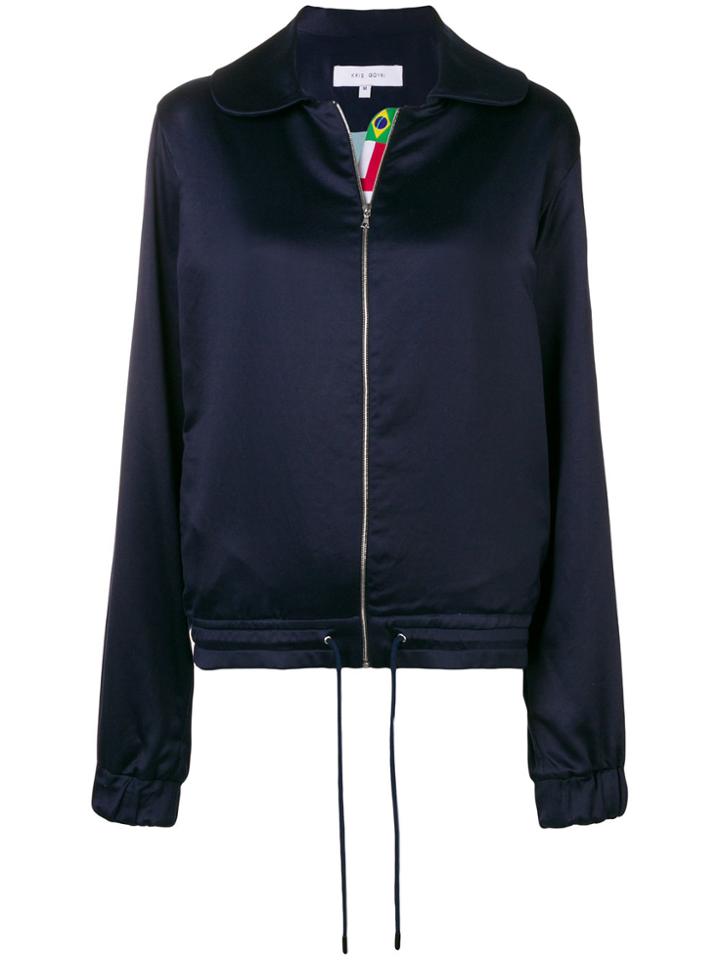 Kris Goyri Flags Stripe Zipped Jacket - Blue