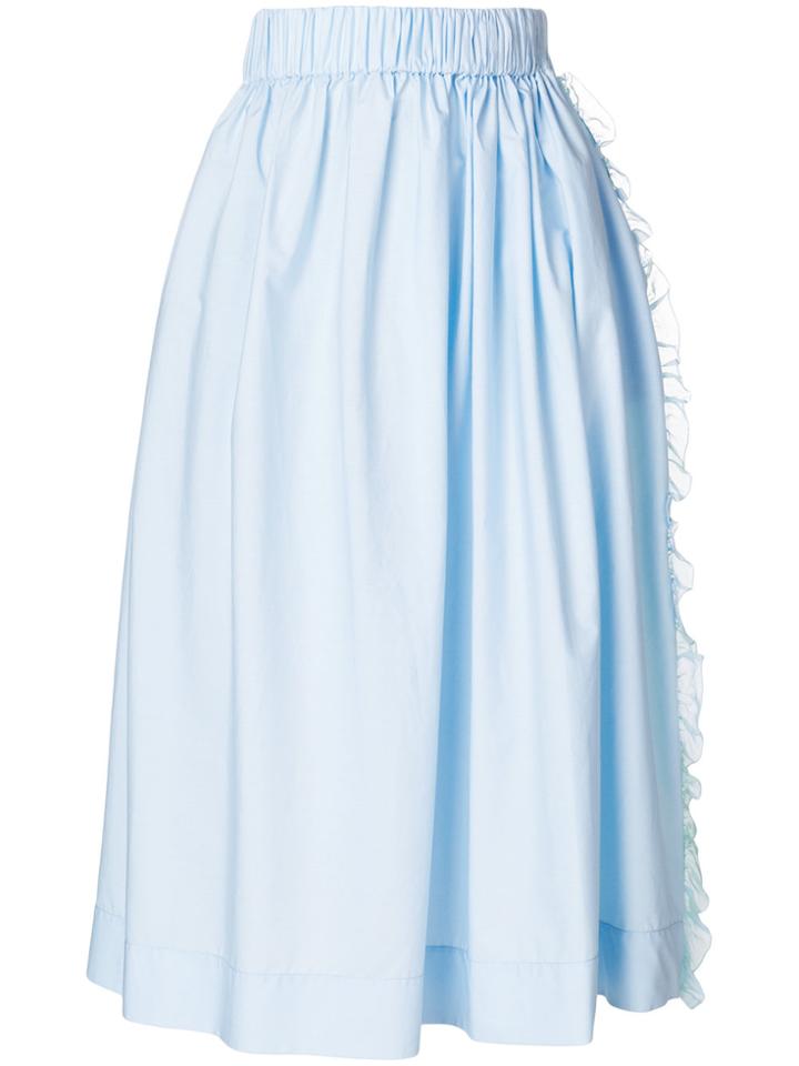 Brognano Elasticated Contrast Stripe Skirt - Blue